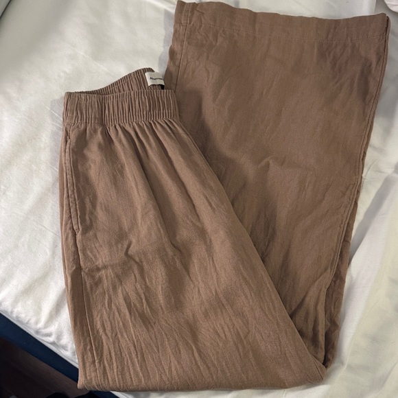 Abercrombie & Fitch Pants - Abercrombie & Fitch Brown Wide Leg Linen Pants
